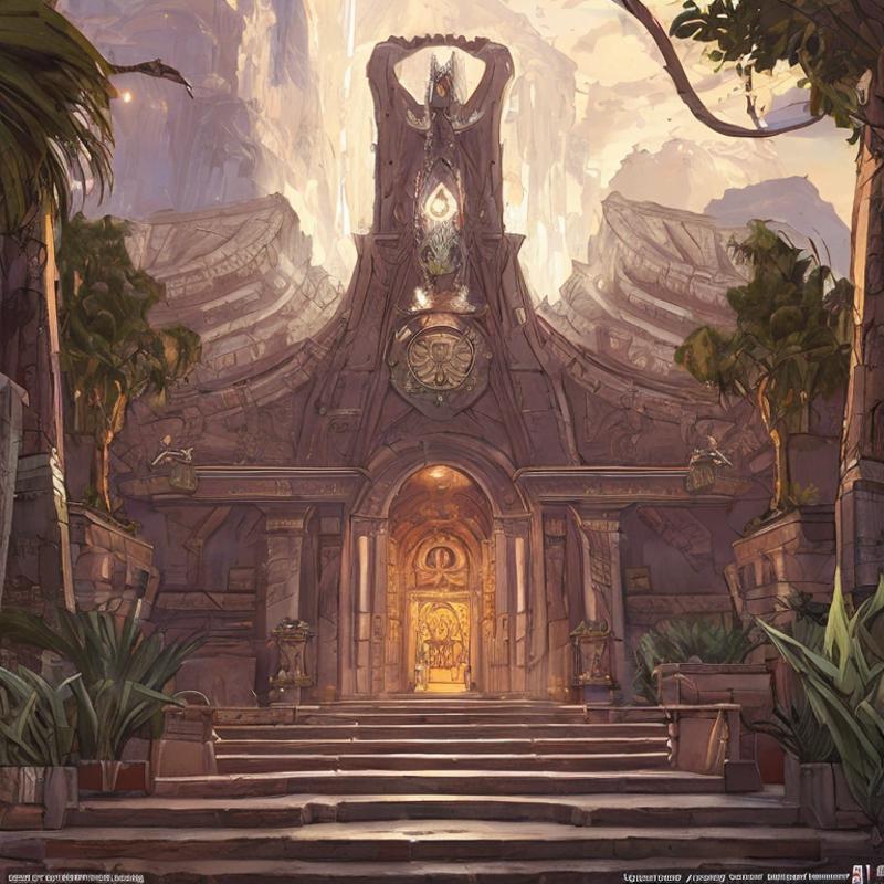 01636-1529706730-An ancient aztec cathedral with religous iconography and large pillars with sconces within a haunted jungle aztec ancient histor.png